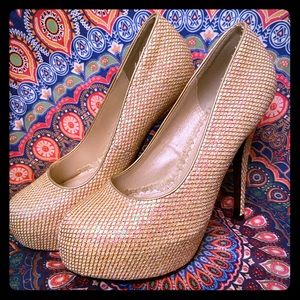 Bettie Page Glitter Sequin Heel
